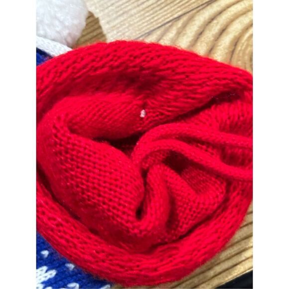 Kurt Adler Vintage Christmas Stockings-with Pom Pom-Lot of 2 FREE SHIP - Picture 6 of 7